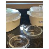 LR - Vintage CorningWare Blue Cornflower and Pyrex Bakeware Collection