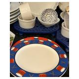 LR - Assorted Dinnerware and Serveware Collection with Plates, Bowls, and Trays