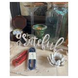 LR - Decorative Home Decor Collection with Figurines, Clocks, Shells, and Accents