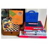 LR - Collection of 7 Board Games and Puzzles Including Monopoly, Battleship, and Chess