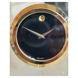 LR - Barware and Decor Collection with Movado Desk Clock, Cocktail Set, and Glassware