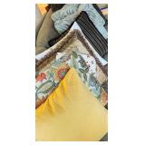 LR - Set of 9 Decorative Throw Pillows Assorted Patterns