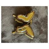 LR - Decorative Jeweled Butterfly Trinket Box with Yellow Enamel