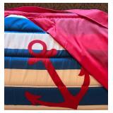 LR - Nautical Anchor Beach Tote and Family Blanket with Wet/Dry Pouch