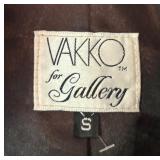 U - Vakko for Gallery Leather Coat Size Small