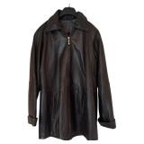 U - Vakko for Gallery Leather Coat Size Small