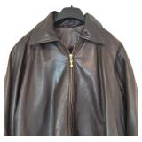 U - Vakko for Gallery Leather Coat Size Small