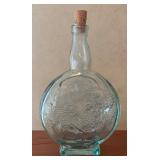 U - Set of 4 Decorative Glass Bottles with Cork Stoppers