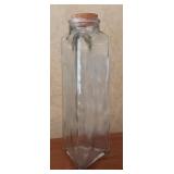 U - Set of 4 Decorative Glass Bottles with Cork Stoppers