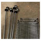 G - 4-Shelf Metal Storage Rack with Casters