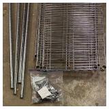 G - 4-Shelf Metal Storage Rack with Casters