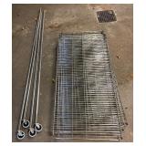 G - Four-Shelf Metal Wire Rack with Casters