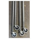 G - Four-Shelf Metal Wire Rack with Casters