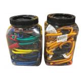 G - Lot of Organizational Storage Bins and 2 Packs of Assorted Bungee Cords
