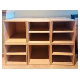 LL - Wooden Modular Storage Cubes with Adjustable Shelves, Set of 6