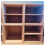 LL - Wooden Modular Storage Cubes with Adjustable Shelves, Set of 6