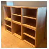 LL - Wooden Modular Storage Cubes with Adjustable Shelves, Set of 6