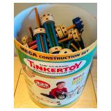 LL - Vintage Tinkertoy Classic Mega Construction Set 325 Pieces in Canister