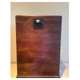 LL - Vintage Wooden Storage Chest with Metal Handles