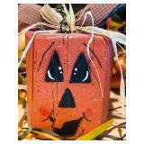 LL - Fall and Halloween Decor Bundle with Wreath, Cornucopia, Pumpkin Pinata, and Pillow Cover