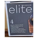 LL - Serving Ware Set: Gibson Elite Porcelain Tidbit Bowl Set and 2 Woven Chip and Dip Platters, 16 Inch Diameter