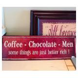 LL - Set of 4 Decorative Wall Signs with Quotes and Wood Frames