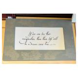 LL - Set of 4 Decorative Wall Signs with Quotes and Wood Frames