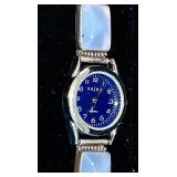 LL  - Sajen 925 Sterling Silver Quartz Watch with Blue Lapis and Moonstone Accents