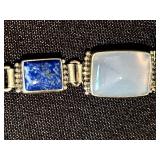 LL  - Sajen 925 Sterling Silver Quartz Watch with Blue Lapis and Moonstone Accents