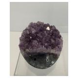 Amethyst Misc Lot of 3: light point with rainbows & inclusion from Madagascar 202 gm./7 oz., one eyed geode hedgehog 250 gm./9 oz., small standing geode piece 29 gm./1 oz.