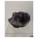 Amethyst Misc Lot of 3: light point with rainbows & inclusion from Madagascar 202 gm./7 oz., one eyed geode hedgehog 250 gm./9 oz., small standing geode piece 29 gm./1 oz.