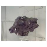 Amethyst Geode lot of 3: heart geode 328 gm./11.6 oz., geode piece 122 gm/4.3 oz., raw point 42 gm./1.5 oz.