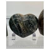 Ocean Jasper Misc. Lot of 3: Generator/tower 369 gm./13 oz., heart 220 gm./7.8 oz., Freeform 289 gm./10.2 oz.