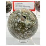 Ocean Jasper Spheres Lot of 3: 68mm 419gm./14.8oz.,53mm 210gm./7.4oz., 50mm 129gm./4.6oz.