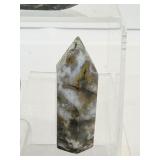 Ocean Jasper Misc. Lot of 3: large one side polished slab 812 gm./1 lb 12.6 oz., Zuni Bear 187 gm./6.6 oz., and tower 22 gm./.8 oz.