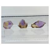 Beautiful ametrine polished slices lot of 3: 59gm/2.1oz.