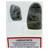 Labradorite Polished Lot of 2 Freeforms: 479 gm./1 lb., 309 gm./11 oz.