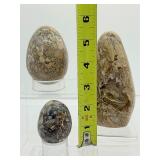 Ibis Jasper Polished Lot of 3: Freeform 496 gm./1 lb., Egg 343 gm./12 oz., and Tumble 89 gm./3.1 oz.