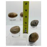 Ibis Jasper Polished Lot of 5: Palmstones & Gallets: 324 gm./11.4 oz.