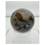 Sardonyx Misc. Lot of 3: 2 spheres 40mm, 94 gm./3.3 oz., non-standing freeform 70 gm./2.5 oz.