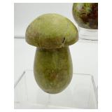 Green Opal Polished Misc. Lot of 3: Freeform 300 gm., 10.6 oz., mushroom 176 gm./6.2 oz. sphere 180 gm./6.3 oz.