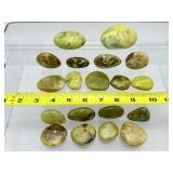 Green Opal Tumbles Lot of 19: 552 gm./1 lb. 3.5 oz