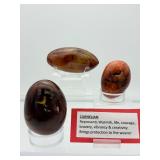 Carnelian Polished Gallet Lot of 3: 427 gm./1 lb.