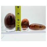 Carnelian Polished Gallet Lot of 3: 427 gm./1 lb.