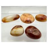 Carnelian Gallet Lot of 5: Total Lot Weight: 533 gm./1 lb. 3oz.