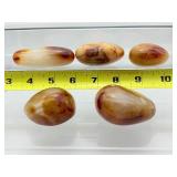Carnelian Gallet Lot of 5: Total Lot Weight: 533 gm./1 lb. 3oz.