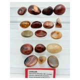 Carnelian palmstone lot of 17: 789 gm./1 lb. 12 oz.
