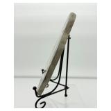 Septarian Nodule Plate polished on both sides, stand included: 628 gm./1 lb.6 oz.