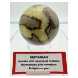 Septarian Sphere: 65mm, 410 gm./14.6 oz.