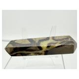 Septarian Polished Lot of 3: Large Freeform 841 gm./1 lb. 14 oz, small freeform 197 gm./7 oz., large double terminated generator wand 323 gm./11 oz.